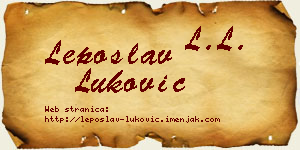 Leposlav Luković vizit kartica